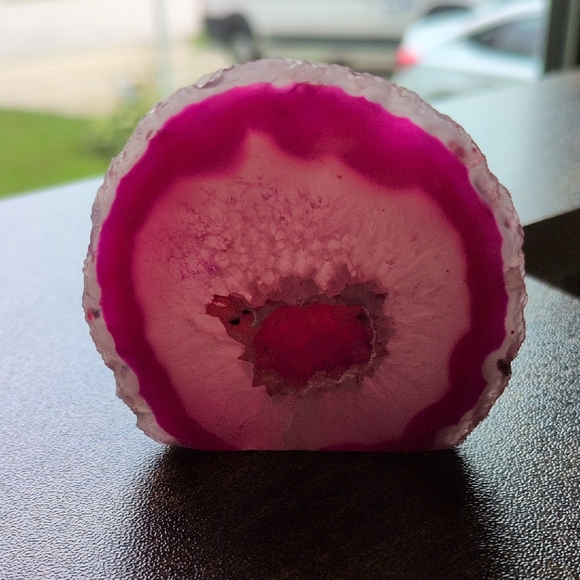 Geode Other - Pink Agate Geode- Home Accent